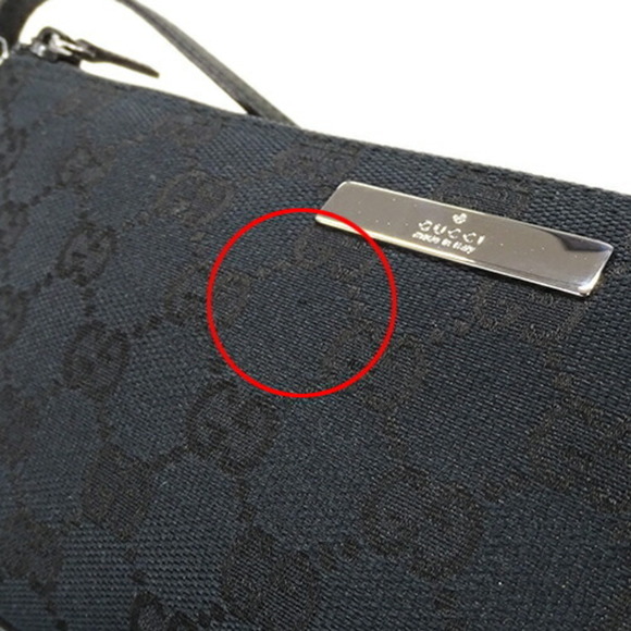 Gucci GUCCI Pouch Women's Hand Handbag GG Canvas Black 039/1103 - Picture 8 of 10